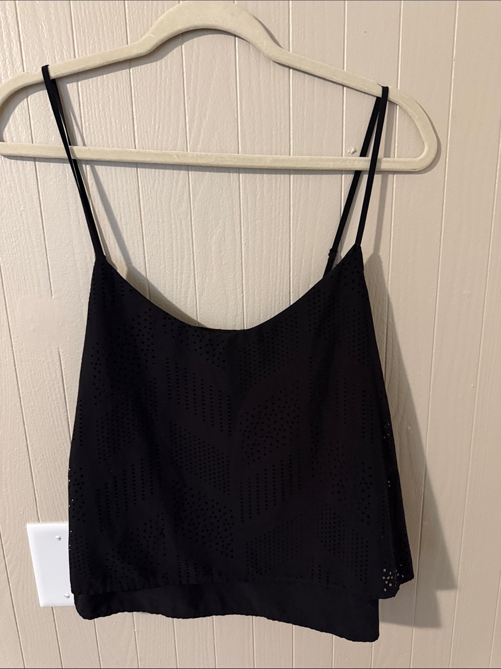 Athleta Black Eyelet Double-Strap Camisole